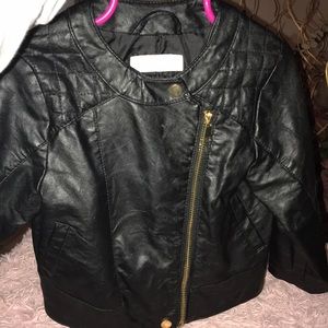 Black faux leather jacket
